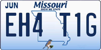 MO license plate EH4T1G