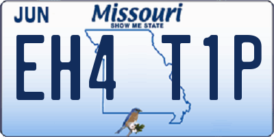MO license plate EH4T1P