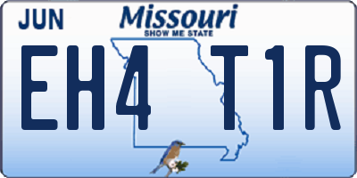 MO license plate EH4T1R