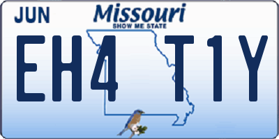 MO license plate EH4T1Y