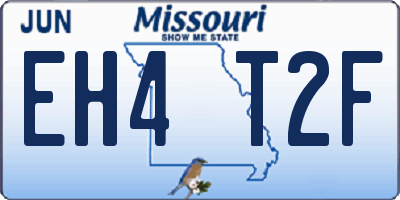 MO license plate EH4T2F