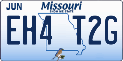 MO license plate EH4T2G