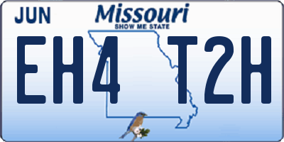 MO license plate EH4T2H