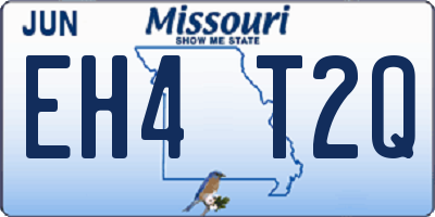 MO license plate EH4T2Q