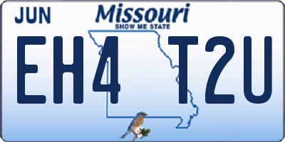 MO license plate EH4T2U