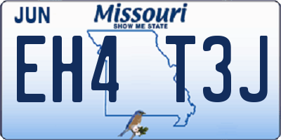 MO license plate EH4T3J