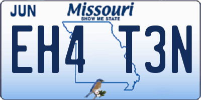 MO license plate EH4T3N