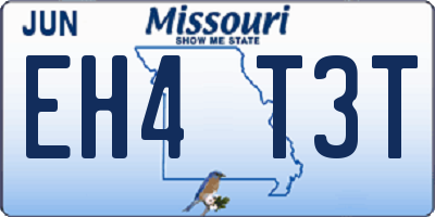 MO license plate EH4T3T