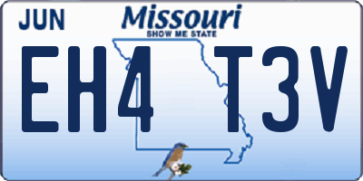 MO license plate EH4T3V