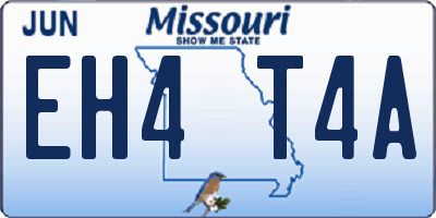 MO license plate EH4T4A