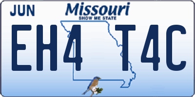 MO license plate EH4T4C