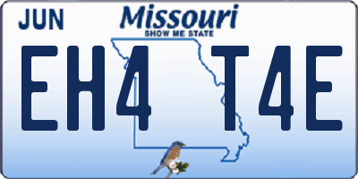 MO license plate EH4T4E
