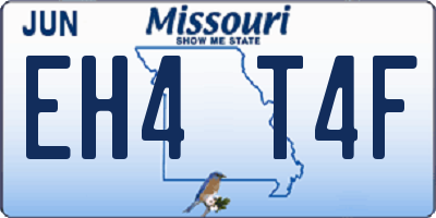 MO license plate EH4T4F