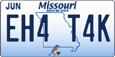MO license plate EH4T4K