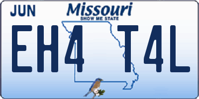 MO license plate EH4T4L
