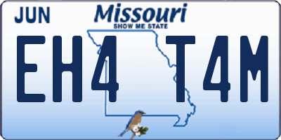 MO license plate EH4T4M