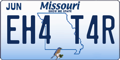 MO license plate EH4T4R