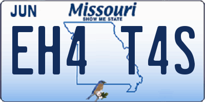MO license plate EH4T4S