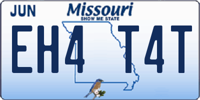 MO license plate EH4T4T