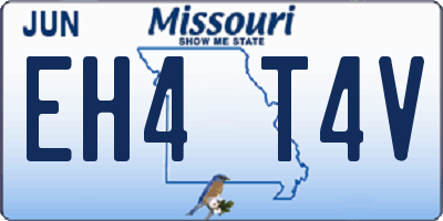MO license plate EH4T4V