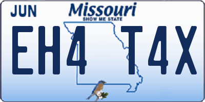 MO license plate EH4T4X