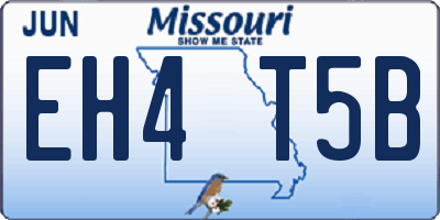 MO license plate EH4T5B