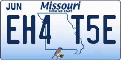 MO license plate EH4T5E