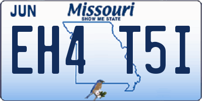 MO license plate EH4T5I