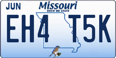 MO license plate EH4T5K