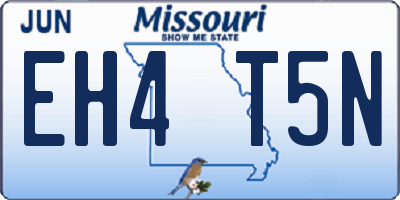 MO license plate EH4T5N