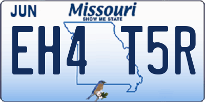 MO license plate EH4T5R