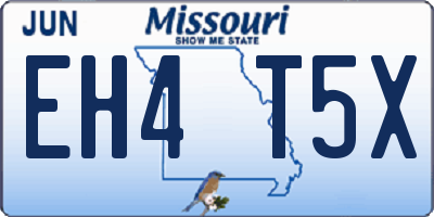 MO license plate EH4T5X