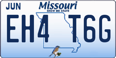 MO license plate EH4T6G