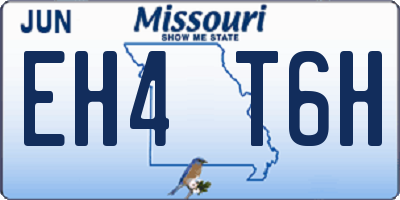 MO license plate EH4T6H