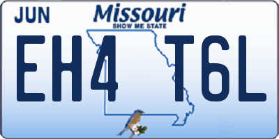 MO license plate EH4T6L