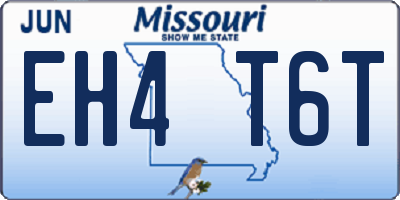 MO license plate EH4T6T