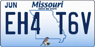 MO license plate EH4T6V