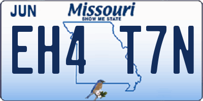 MO license plate EH4T7N