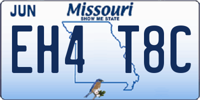 MO license plate EH4T8C