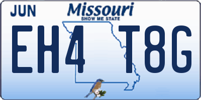 MO license plate EH4T8G