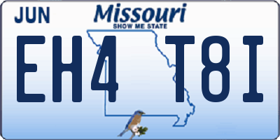 MO license plate EH4T8I