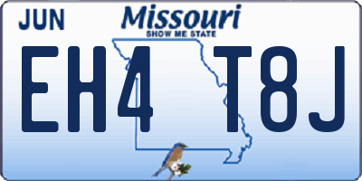 MO license plate EH4T8J