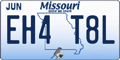 MO license plate EH4T8L