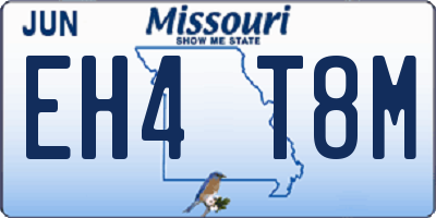 MO license plate EH4T8M