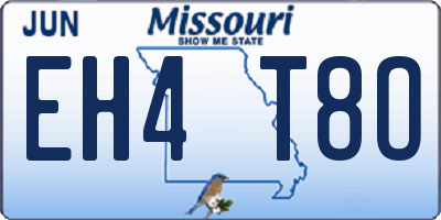 MO license plate EH4T8O