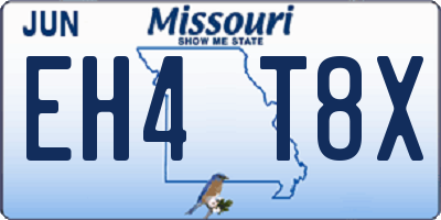 MO license plate EH4T8X