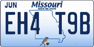 MO license plate EH4T9B