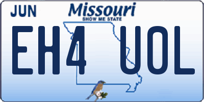 MO license plate EH4U0L
