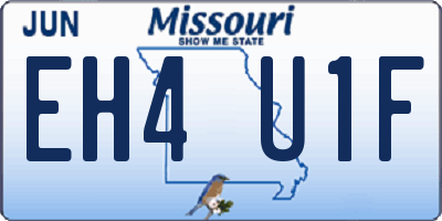 MO license plate EH4U1F