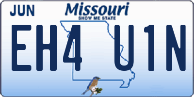 MO license plate EH4U1N